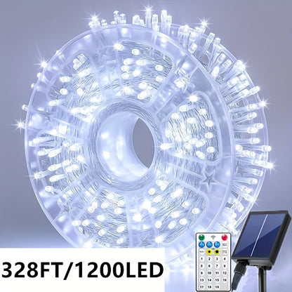 Solar Remote Control 19 Modes Outdoor Festival Party Decorations Garden Corridor Decoration Christmas Halloween Lights Wedding Proposal Scene New Year Decoration