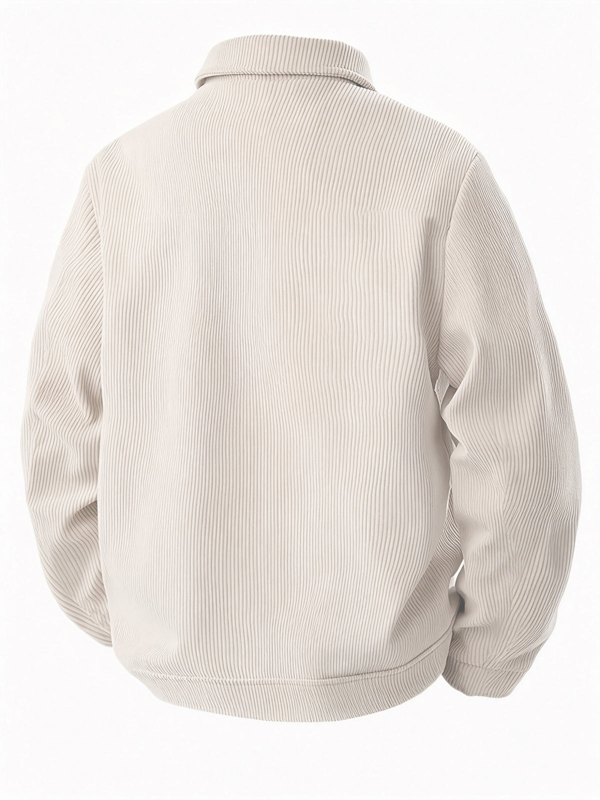 Men's Lightweight Fall Jacket with Lapel Collar and Zipper
