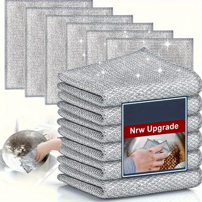 20/10/5 Pack Ultra-Fine Mesh Non-Stick Oil-Free Cleaning Cloths, Reusable & Highly Absorbent, Gentle on Surfaces, Space-Themed Knit Fabric, Solid Color, Hand Wash, for Kitchen Stove, Sink, Pots, Range Hood - Modern Christmas