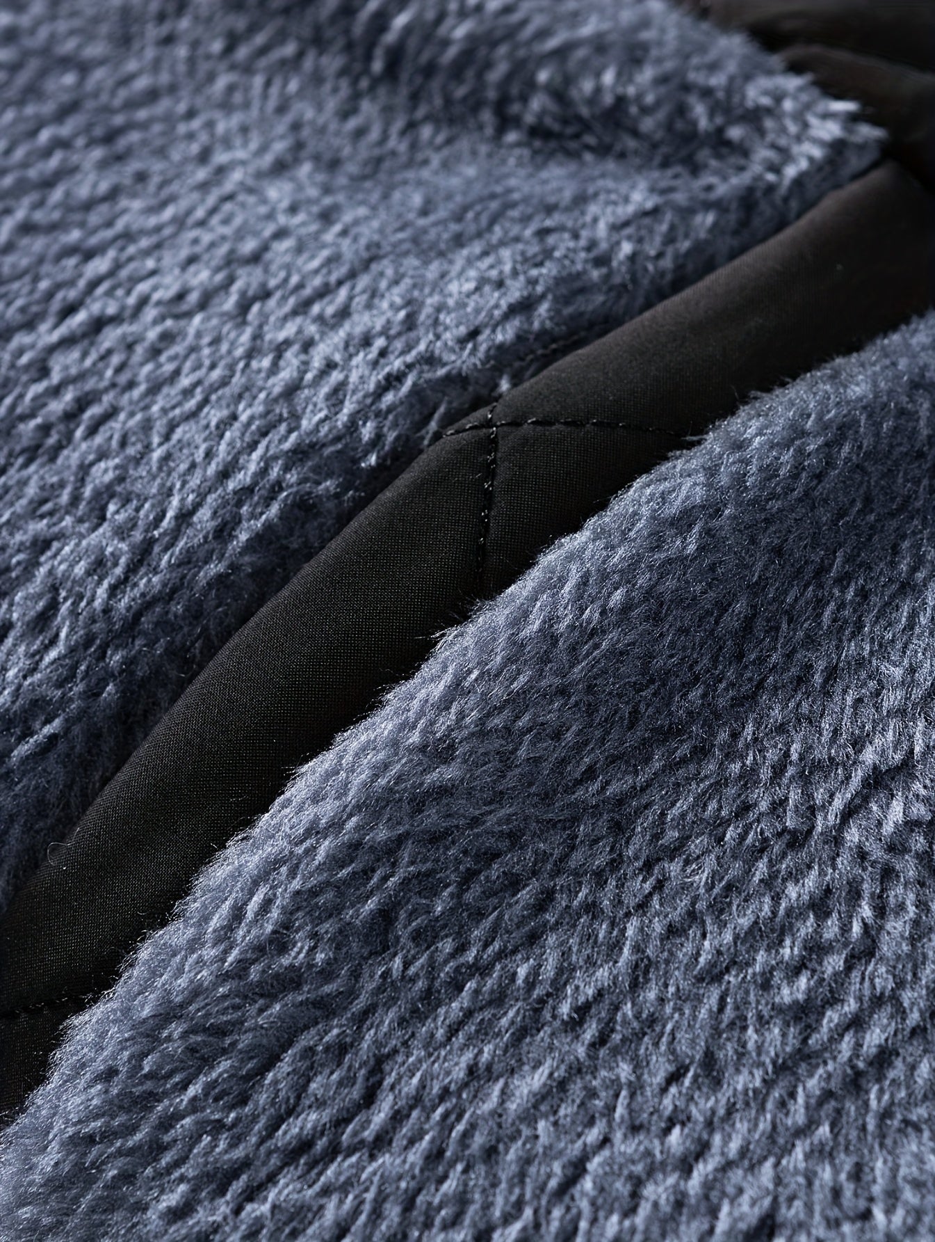 Men'S Diamond Pattern Fleece-Lined Jacket | Casual Stand Collar Warm Coat with Zipper Closure for Autumn and Winter