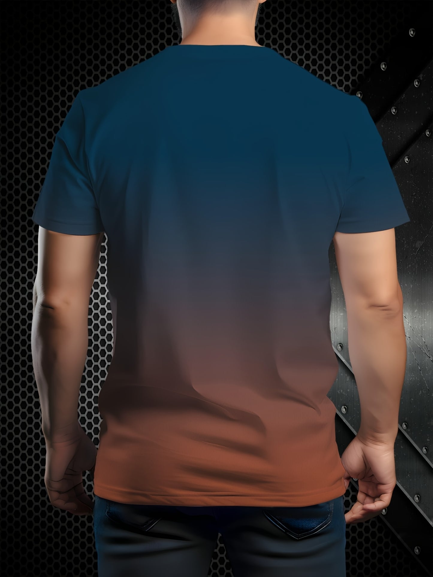 Men's Paris Eiffel Tower 3D Print T-Shirt - Casual Short Sleeve, Summer Outdoor Tee with Gradient Design