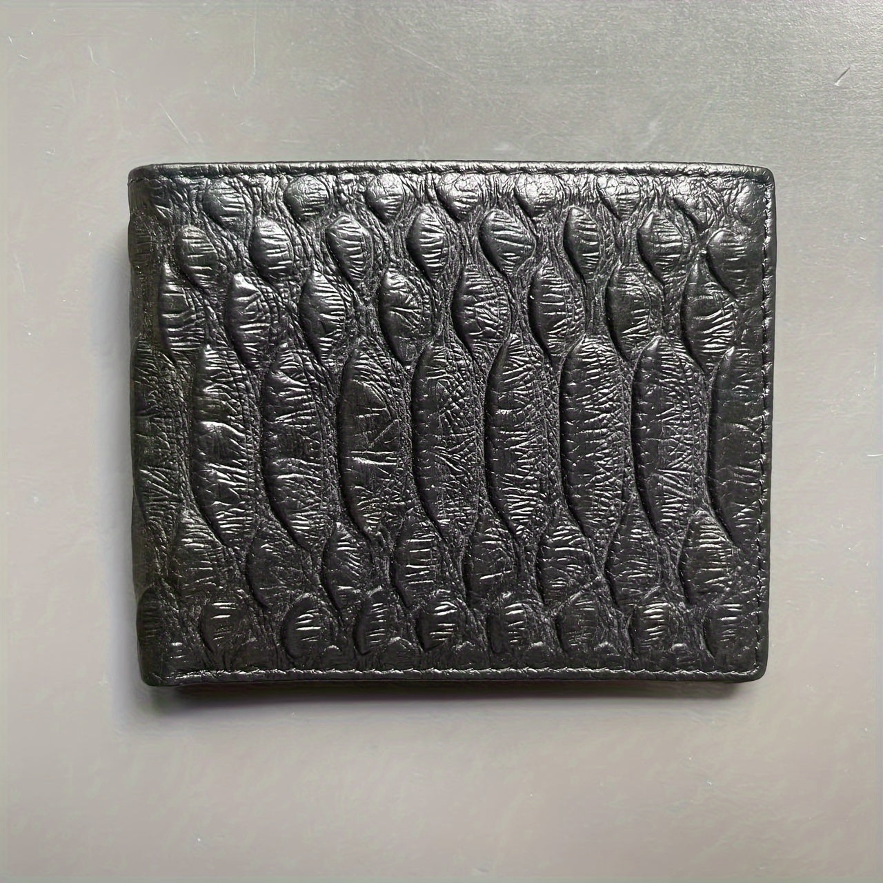 Men'S Premium First-Layer Leather Wallet with Crocodile Pattern - ayq