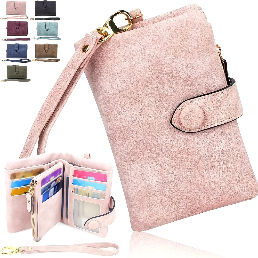 Wallet - Compact Short Design with Solid Color Finish, Stylish Coin Purse, Secure Flap Snap Closure, Ultra-Portable and Lightweight - Perfect for Womens Casual Daily Use