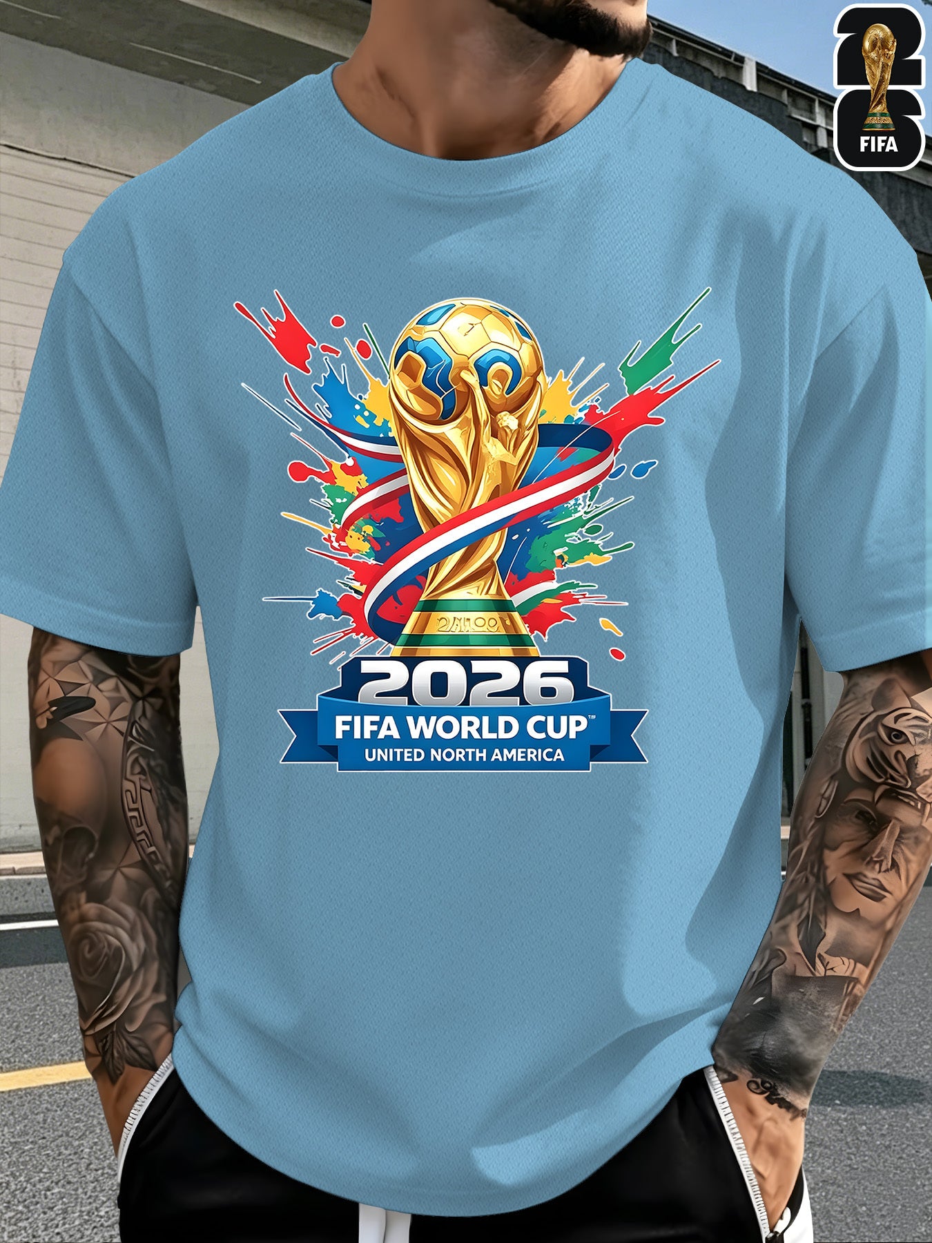 Men's FIFA World Cup Casual Printed Summer T-Shirt