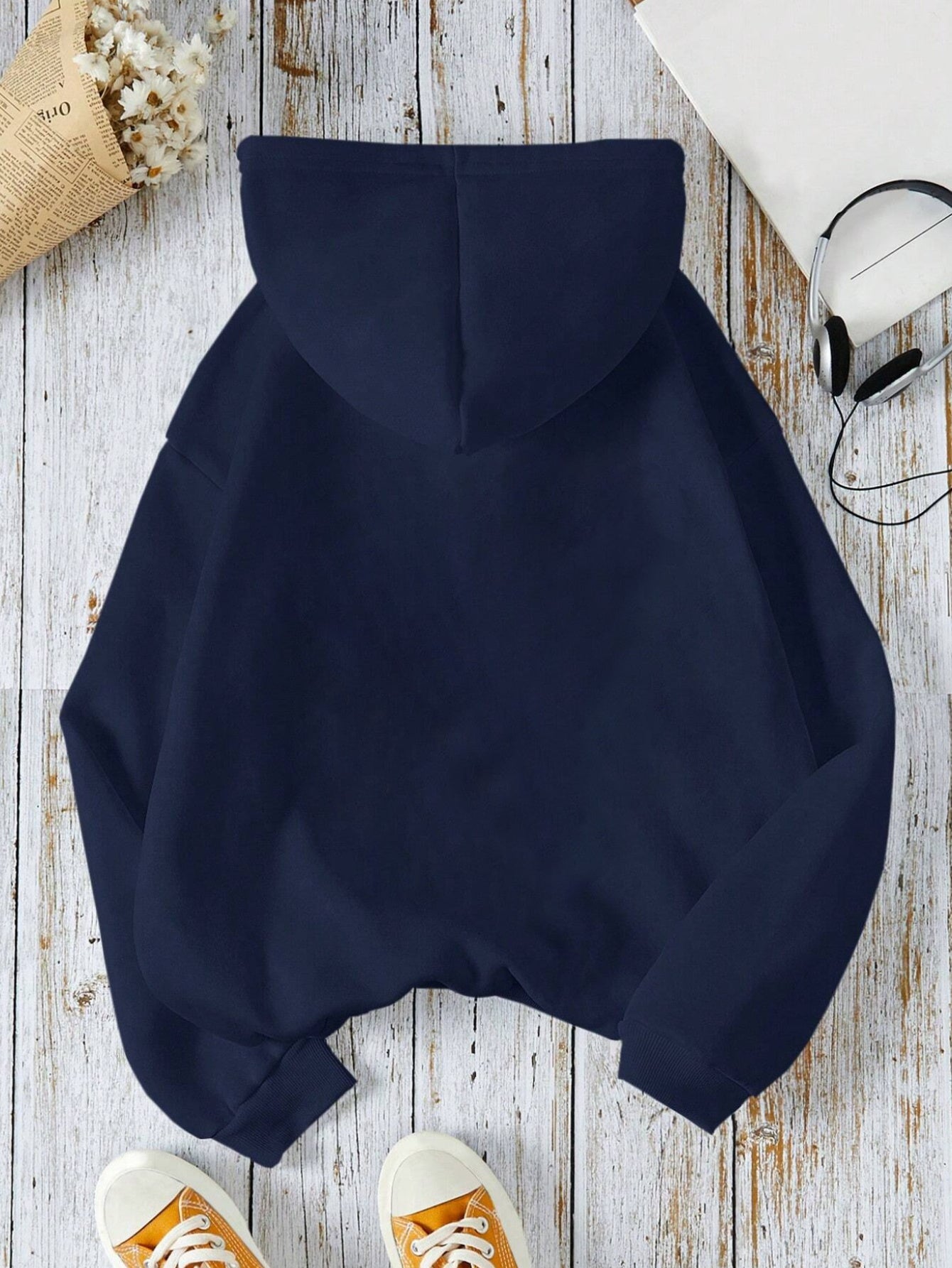 Women'S Cozy Fleece-Lined Hoodie with Heart & Butterfly Print - Long Sleeve, Warm Pullover for Fall & Winter, Machine Washable, Soft, Casual Outdoor Wear, & Camping, All-Season Comfort, Casual Winter Wear | Cozy Hoodie | Soft