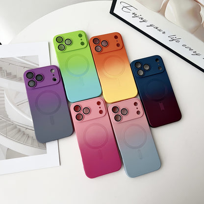Luxury Magnetic Gradient Phone Case with Lens Protector for iPhone