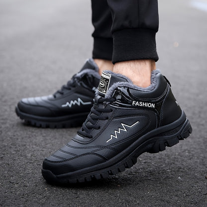 Ձմեռային սպորտային կոշիկներ, տղամարդկանց տաք կոշիկներ, առօրյա, պարզ, հարմարավետ, բարձրորակ, հակասահքային, վազքի կոշիկներ