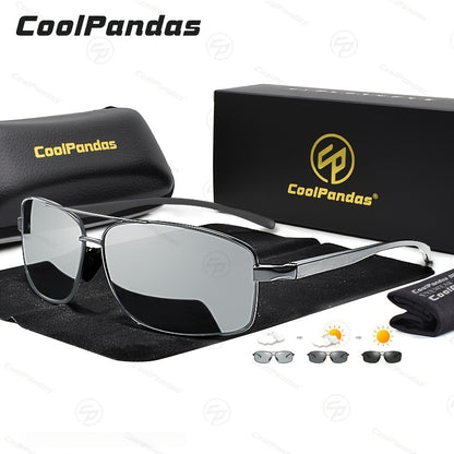 Coolpandas ապրանքանիշի լավագույն ֆոտոքրոմիկ ակնոցներ տղամարդկանց և կանանց համար, բևեռացված քամելեոնային ակնոցներ բացօթյա սպորտաձևերի, ձկնորսության, վարորդական ակնոցներ՝ հակաշողացող հատկություններով։