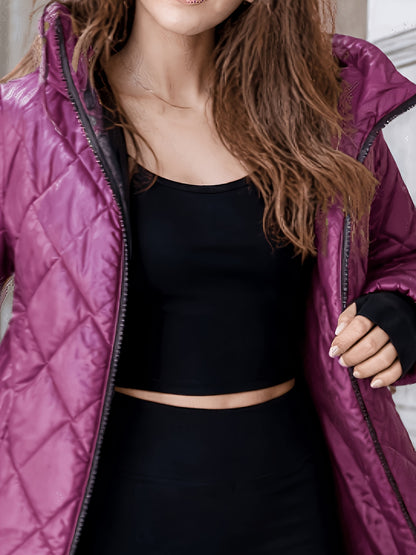 Women's Loose Hooded Jacket, Soft Warm Casual Outerwear