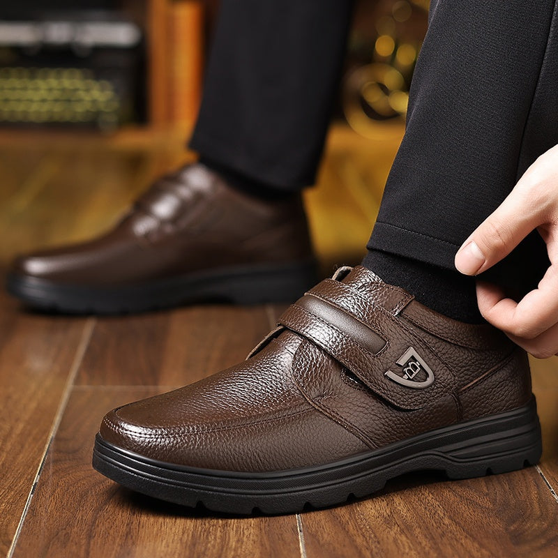 Men's Breathable Vintage Casual Slip-On Leather Shoes