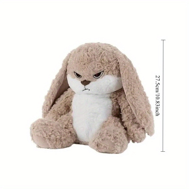1pc Angry Rabbit Plush Toy | Cute Kawaii Stuffed Soft Toys, Polyester, Ideal Birthday Gift for Children