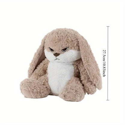 1pc Angry Rabbit Plush Toy | Cute Kawaii Stuffed Soft Toys, Polyester, Ideal Birthday Gift for Children