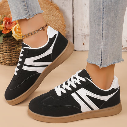 Women's Breathable Knit Sneakers - Lightweight, Comfortable Lace-Up Low Tops in Solid Colors for Summer Walking & Jogging