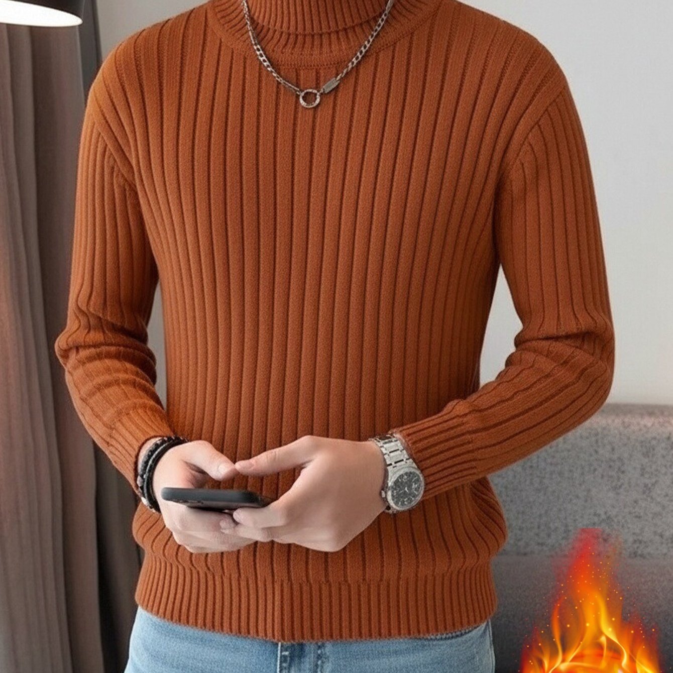 Թանգ Յունշուի ընտրությունը՝ աշուն/ձմեռ ունիսեքս, նեղ, պարզ, փափուկ, հարմարավետ, առօրյա սվիտեր