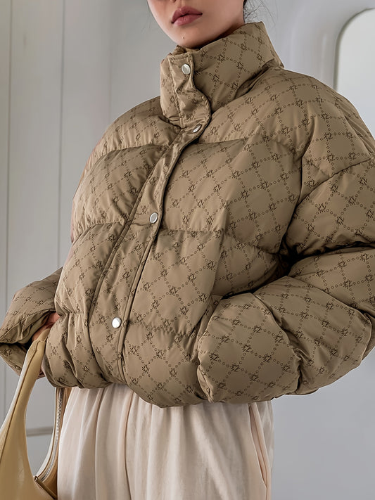 Women's Oversized Winter Coat - Full-Zip Closure, Thickened Outerwear Jacket in Beige/Tan/ Brown/Black/White/Gray/Blue/Red/, Machine Washable Cold Weather Outer Jacket for Everyday & Formal Events