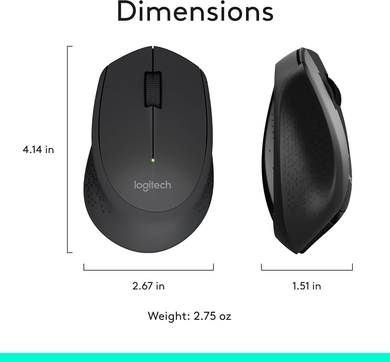 Logitech MK345 Wireless Combo Full-Sized Keyboard with Palm Rest and Comfortable Right-Handed Mouse, 2.4 Ghz Wireless USB Receiver, Compatible with PC, Laptop,Black