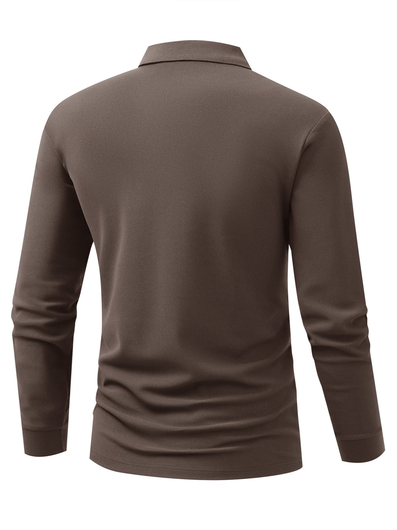 Men's Long-Sleeve Polo Shirt with Tree of Life Print