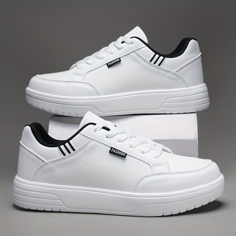 Men's Casual Sports Sneakers Low Top All-Season White Shoes