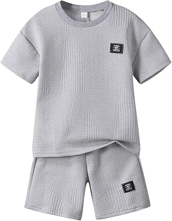 Boys Summer Short Sleeve Top & Shorts Set Casual Outfit