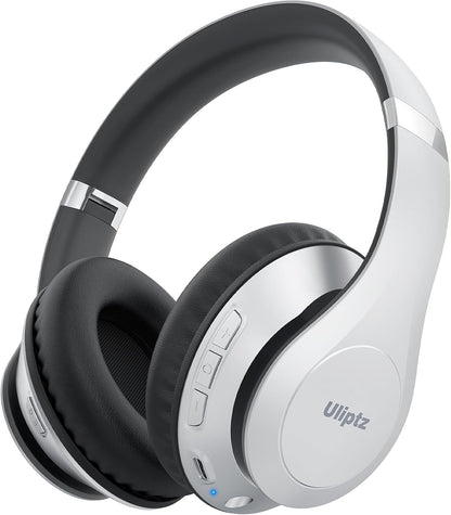 Uliptz Wireless Bluetooth Headphones, 65H Playtime, 6 EQ Sound Modes, Hifi Stereo over Ear Headphones with Microphone, Foldable Lightweight Bluetooth 5.3 Headphones for Travel/Office/Cellphone/Pc
