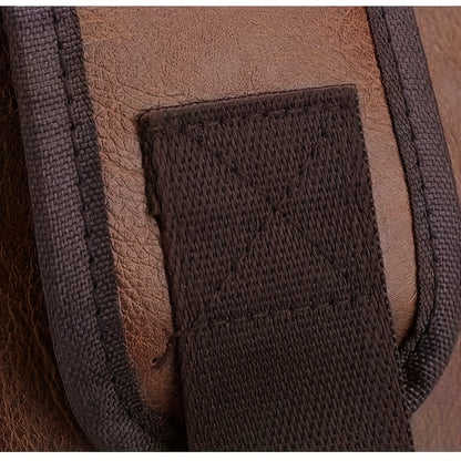 2025 New Men'S Fashion Chest Bag - Soft Faux Leather Anti-Theft Crossbody Bag with Multiple Compartments, Adjustable Strap  Zipper Closure for Gym, Travel, Casual Outings (Brown), Secure Travel Pouch, Textured Finish