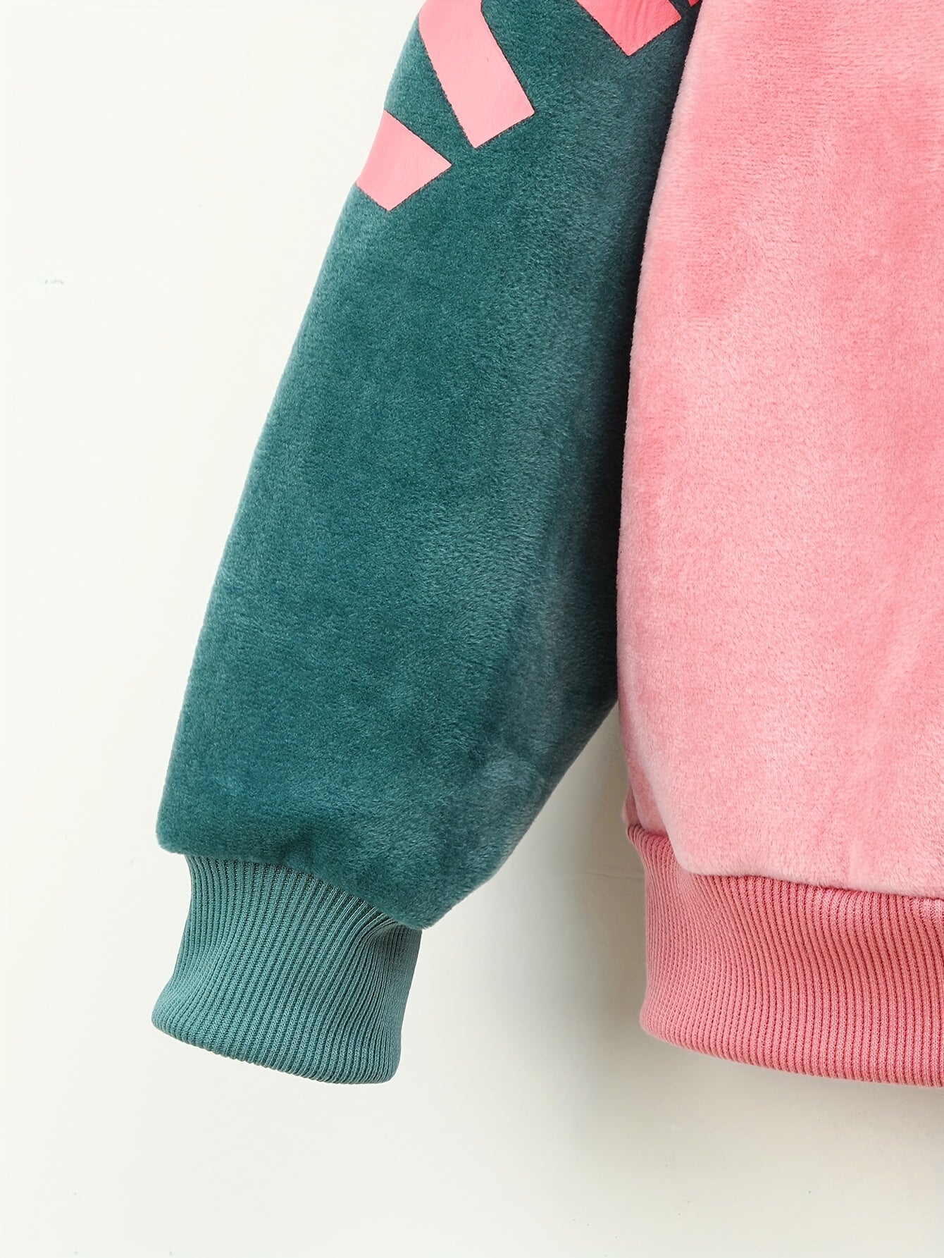 Girls' Thickened Fleece-Lined Hooded Zip-Up Jacket & Jogger Pants Set - Cozy Two-Piece Outfit with "NUS" Letter Print, Long Sleeves, and Drawstring Waist, for Outdoor, And Casual Wear, Winter Clothing, Playful Design, Soft Fa