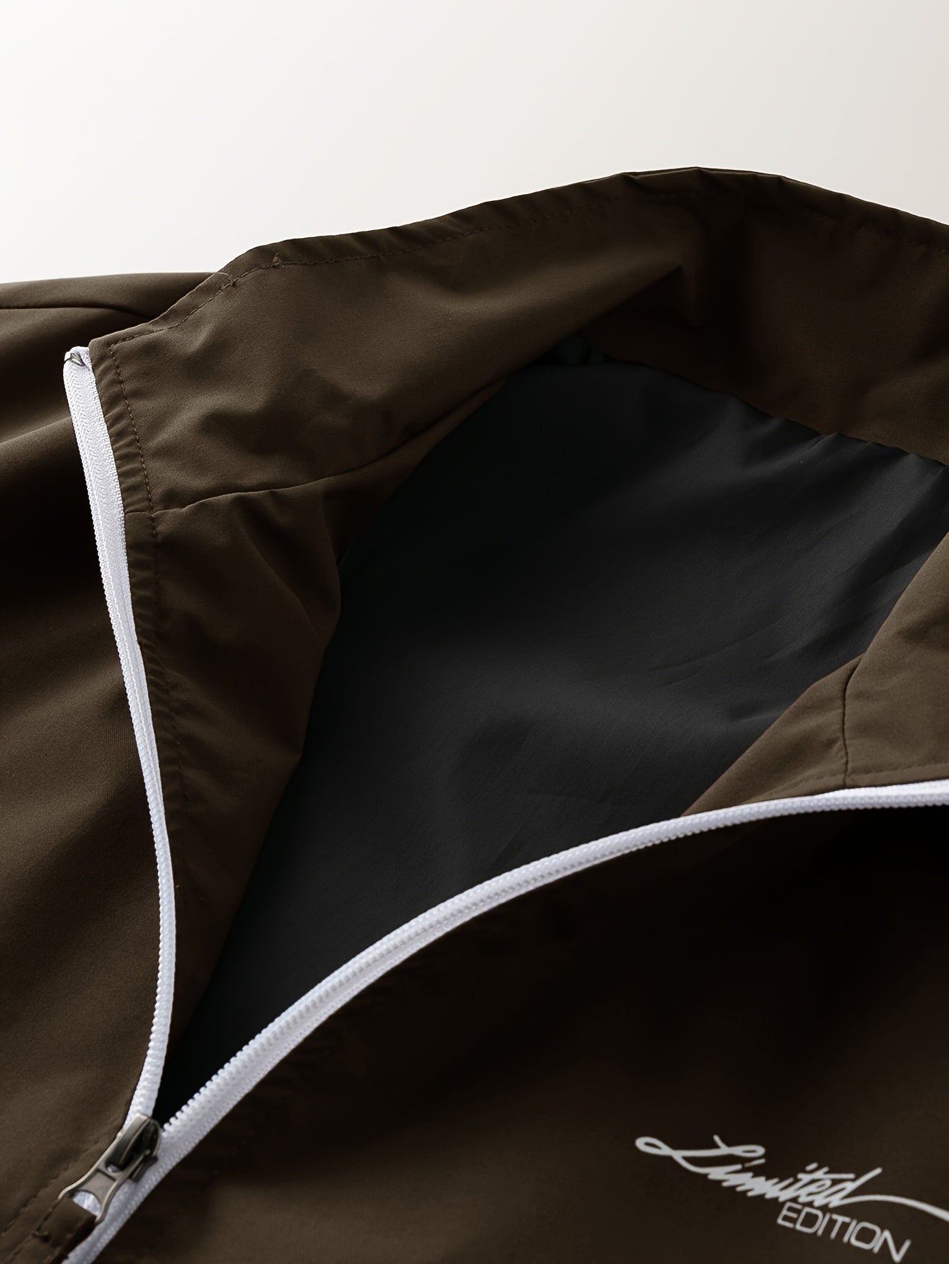 Men's Casual Polyester Sports Jacket with Alphabet Print