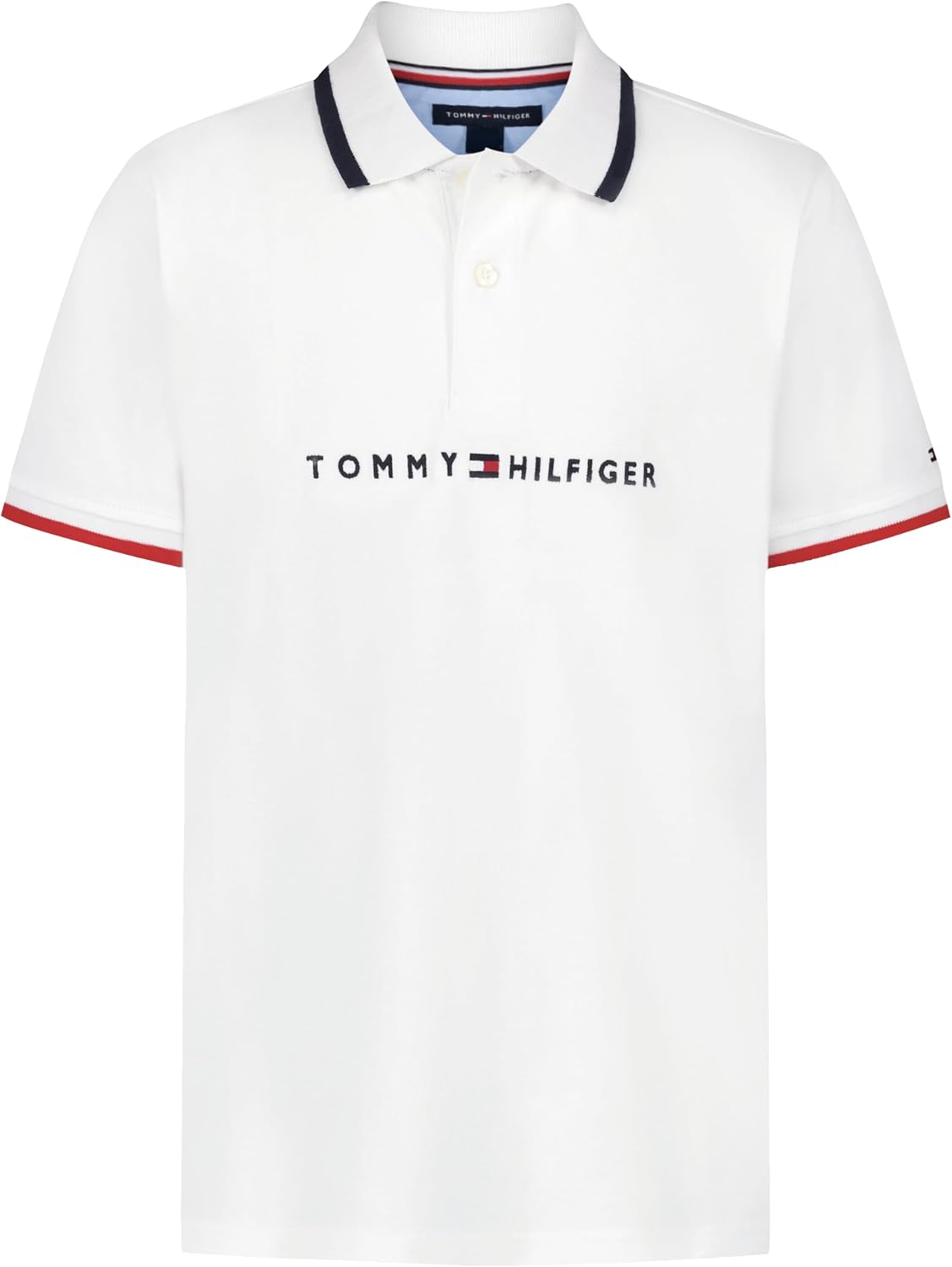 Tommy Hilfiger Boys' Short Sleeve Polo Shirt – Soft Pique Fabric