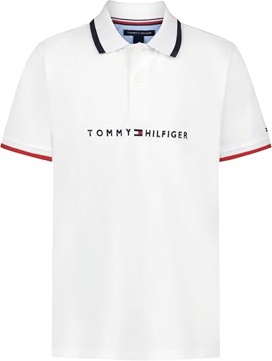 Tommy Hilfiger Boys' Short Sleeve Polo Shirt – Soft Pique Fabric