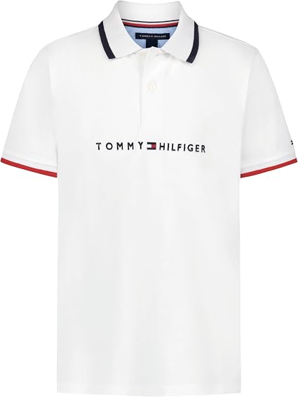 Tommy Hilfiger Boys' Short Sleeve Polo Shirt – Soft Pique Fabric