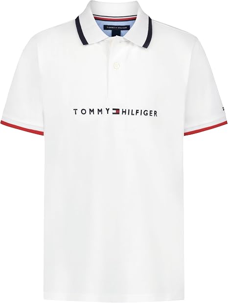 Tommy Hilfiger Boys' Short Sleeve Polo Shirt – Soft Pique Fabric