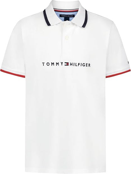 Tommy Hilfiger Boys' Short Sleeve Polo Shirt – Soft Pique Fabric