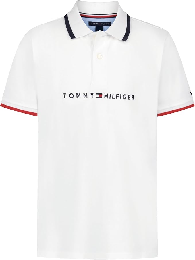 Tommy Hilfiger Boys' Short Sleeve Polo Shirt – Soft Pique Fabric