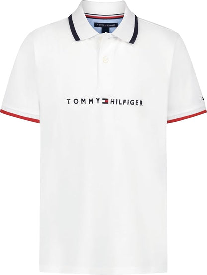 Tommy Hilfiger Boys' Short Sleeve Polo Shirt – Soft Pique Fabric