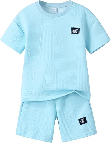 Boys Summer Short Sleeve Top & Shorts Set Casual Outfit