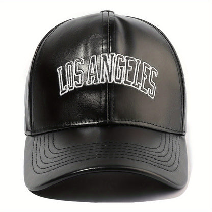 Unisex PU Leather Baseball Cap Adjustable Breathable Style