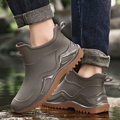 Men's All-Season Outdoor Slip-On Rain and Hiking Boots