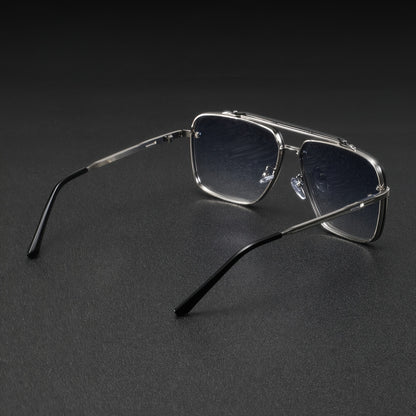 Men's Vintage Rimless Metal Double-Beam Casual Glasses