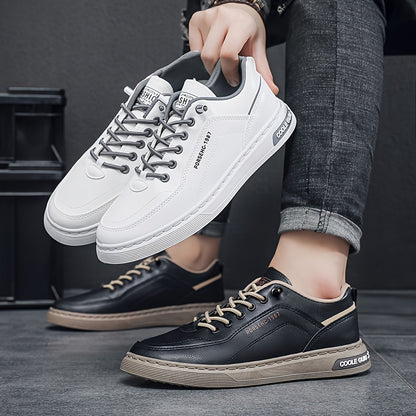 Men's Slip-On Sneakers - Casual & Sporty Low-Top Shoes with Elastic Laces, Non-Slip Rubber Sole for Casual Attire