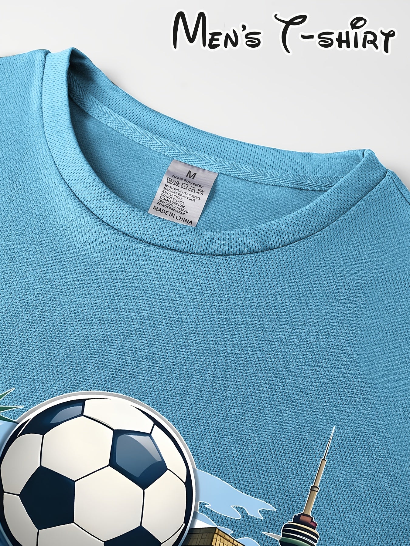 Men's 2026 World Cup Casual Landmark Print Polyester T-Shirt