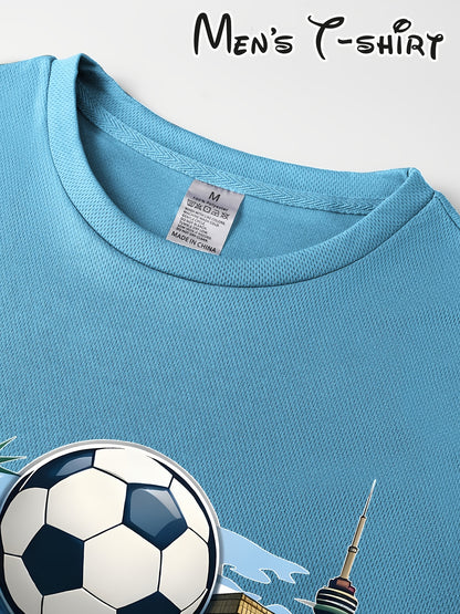Men's 2026 World Cup Casual Landmark Print Polyester T-Shirt