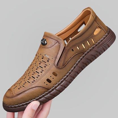Men's Breathable Business Casual Shoes with Rubber Sole
