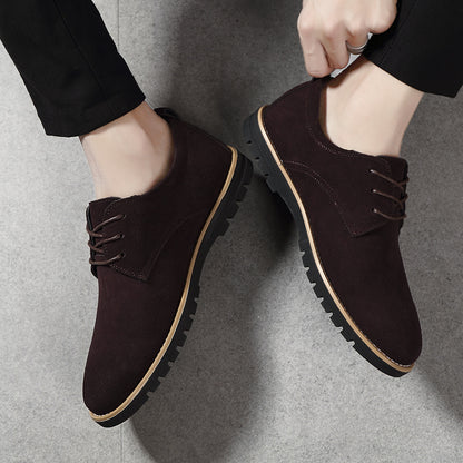 Men's Classic Lace-Up Oxfords with Cushioned Sole, All-Season