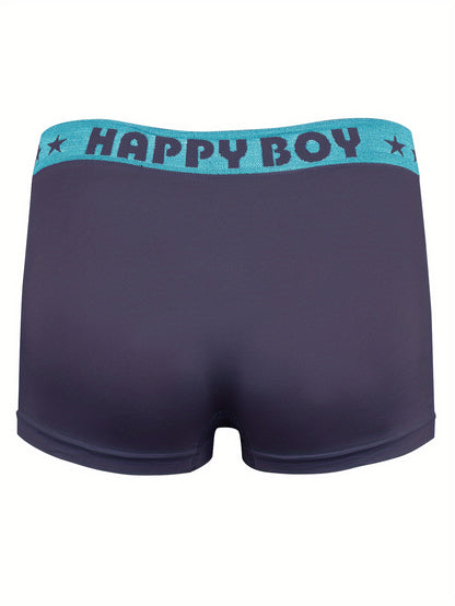 5 փաթեթ SIETE ROSA տղաների ներքնազգեստ, Cartoon Happy Boy Print, 90% պոլիեսթեր 10% Էլաստան, Բարձր ձգվող տրիկոտաժե գործվածք, բոլոր սեզոնային սպորտային ոճ, կանոնավոր կահավորանք, հարմարավետ, ամենօրյա հագուստ
