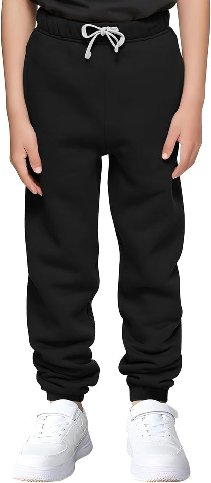 Boys' Cotton Jogger Sweatpants 3-Pack with Pockets