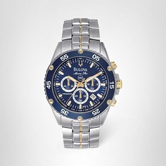 Bulova Marine Star տղամարդու երկգույն չժանգոտվող պողպատից ժամացույց