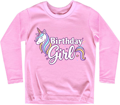 Girls Unicorn Birthday Shirt Toddler Party Tee 1-7 Years