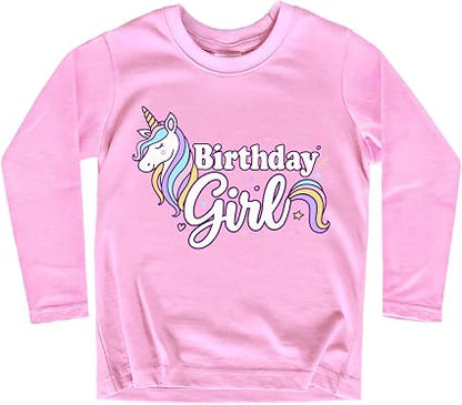 Girls Unicorn Birthday Shirt Toddler Party Tee 1-7 Years