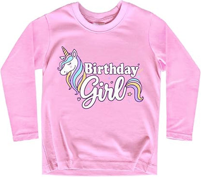 Girls Unicorn Birthday Shirt Toddler Party Tee 1-7 Years