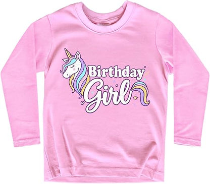 Girls Unicorn Birthday Shirt Toddler Party Tee 1-7 Years